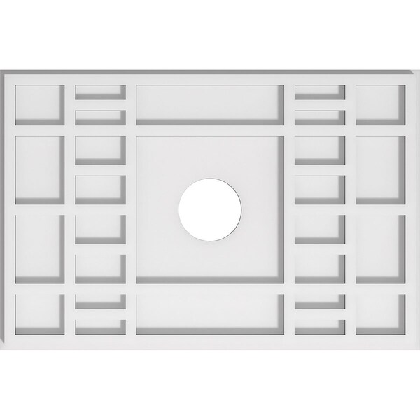 Ekena Millwork Beaux Architectural Grade PVC Ceiling Medallion, 20"W x 13 3/8"H x 3"ID x 7"C x 1"P, One-Piece CMP20X13BX-03000 - main